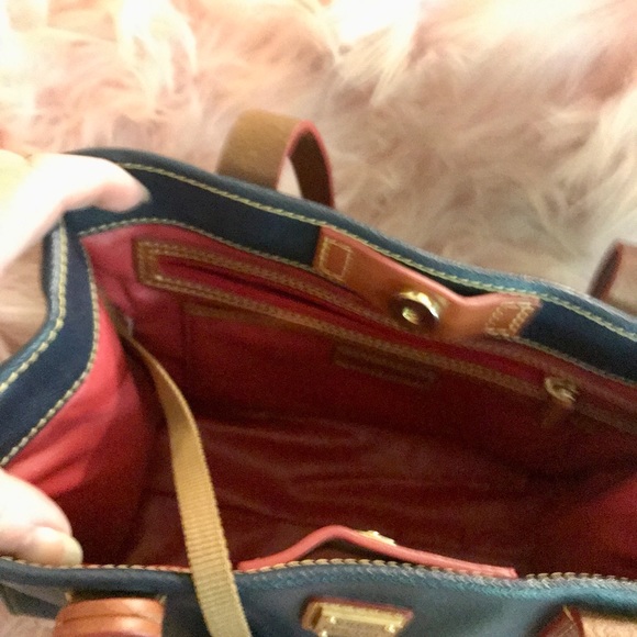 Leather Navy Blue Satchel - Picture 4 of 9